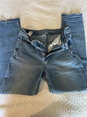 American Eagle Outfitters Straight Leg Jeans - Light Blue